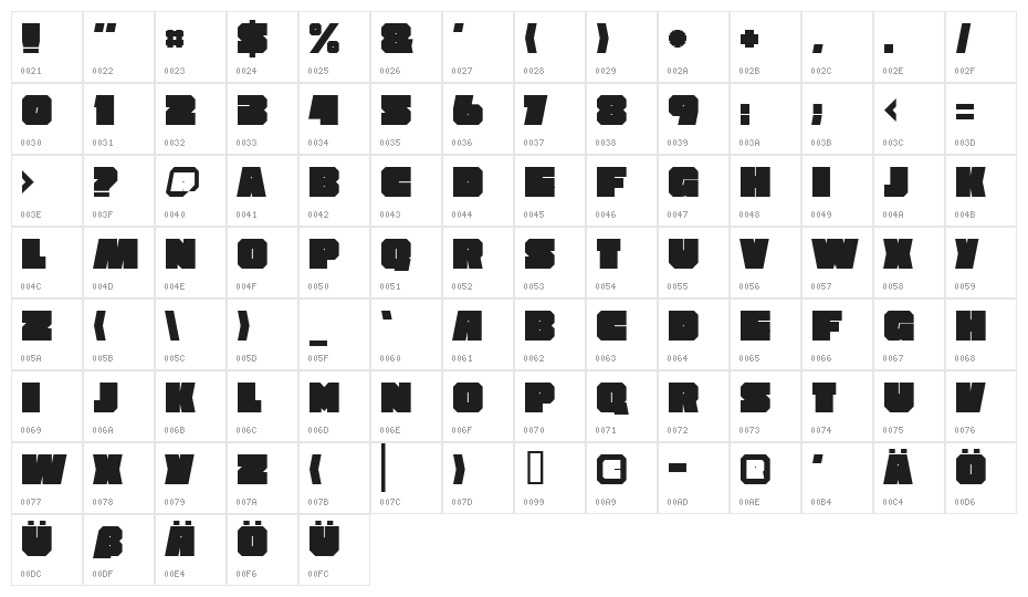 Superimpose Black Character Map