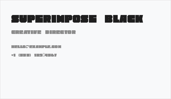 Superimpose Black Business Card