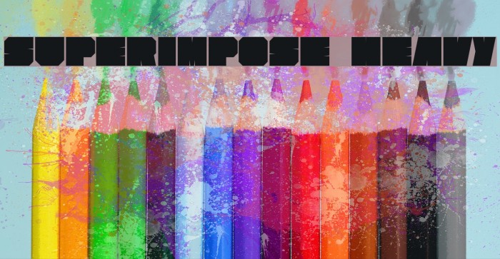 Superimpose Heavy Font examples