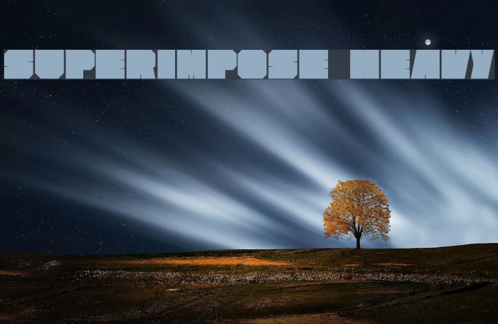 Superimpose Heavy Font examples