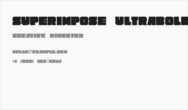 Superimpose UltraBold Business Card