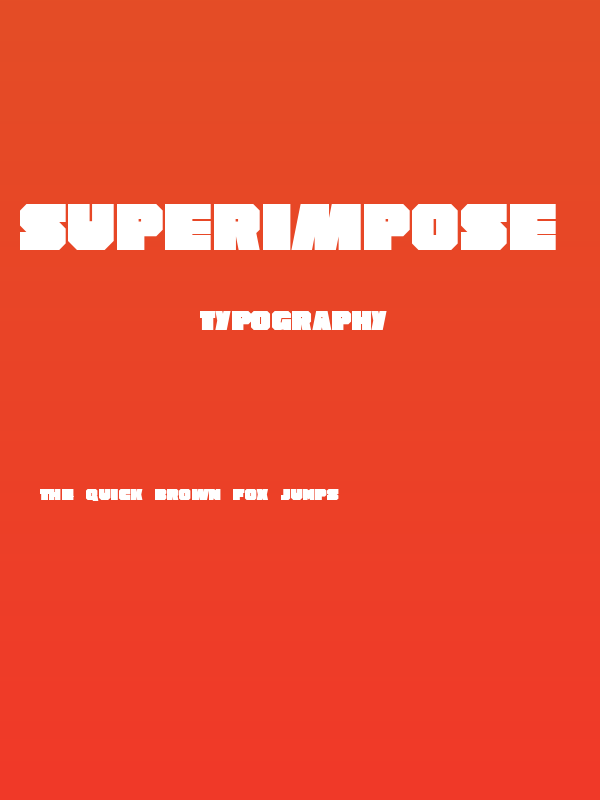 Superimpose UltraBold Poster