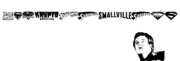 Superman Last son of Krypton Super Font OTHER CHARS