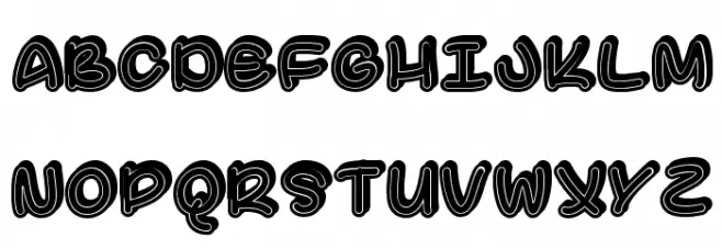 Supermassive Black Hole フォント 大文字