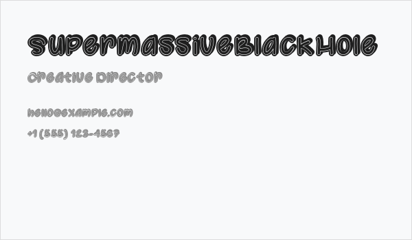 SupermassiveBlackHole Business Card