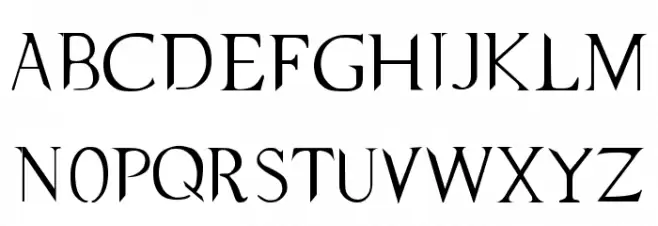 Supernatural Knight Caratteri MAIUSCOLE