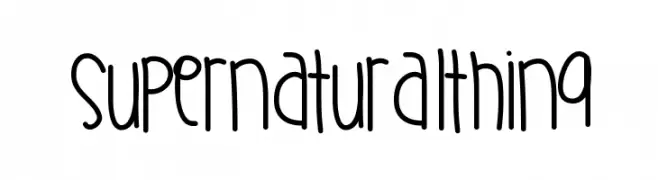 SupernaturalThing  नि: शुल्क फ़ॉन्ट्स डाउनलोड