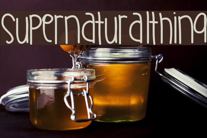 SupernaturalThing Font examples