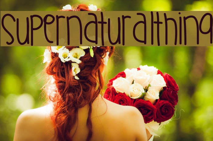 SupernaturalThing Font examples