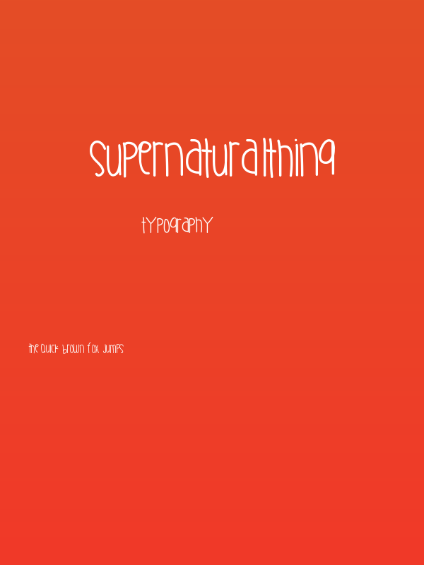 SupernaturalThing Poster
