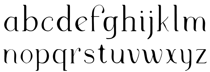 Supernova Regular Font LOWERCASE
