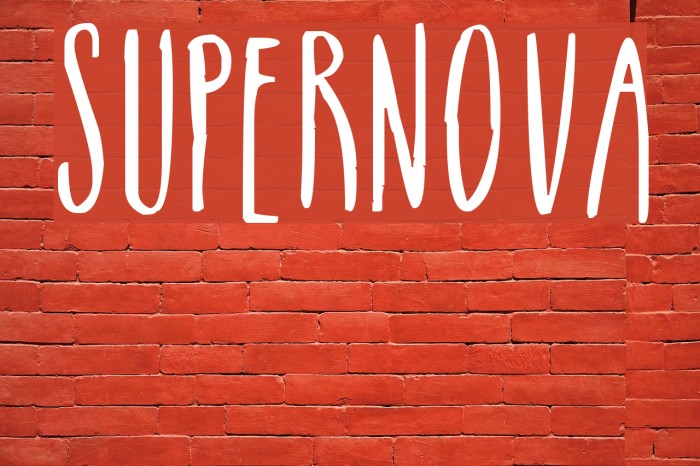 Supernova Font examples