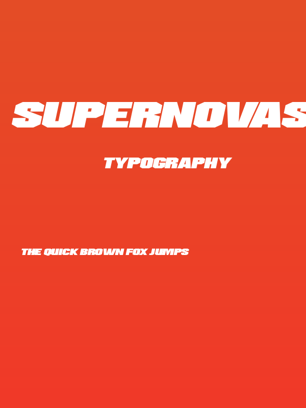 Supernovas Italic Poster