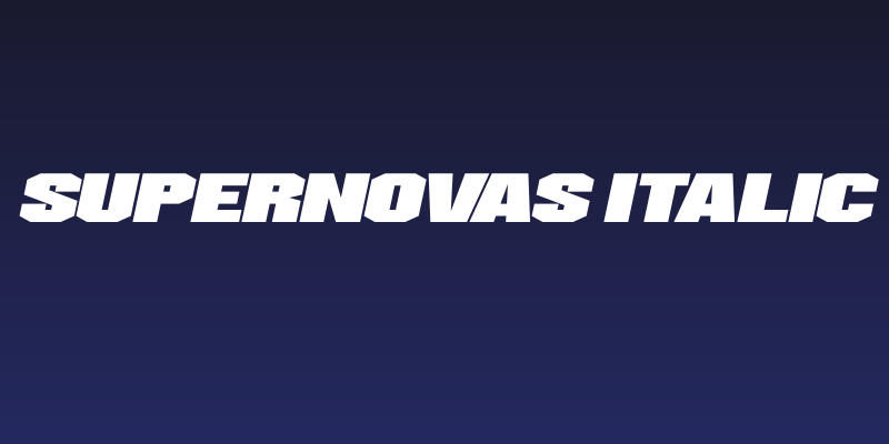Supernovas Italic Social Header