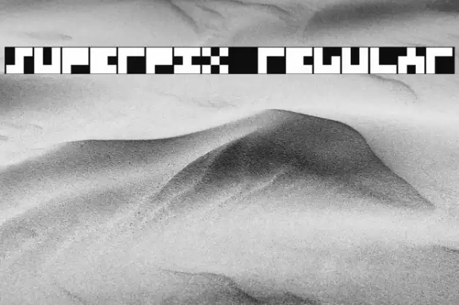 Superpix Regular Font examples
