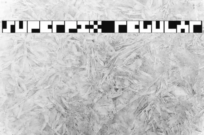 Superpix Regular Font examples