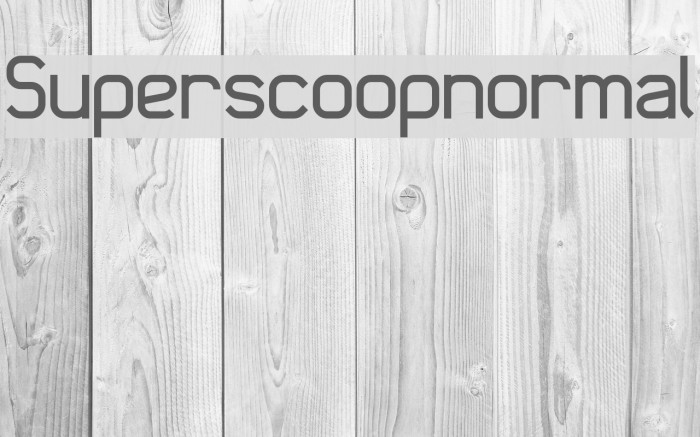 Superscoopnormal Font examples