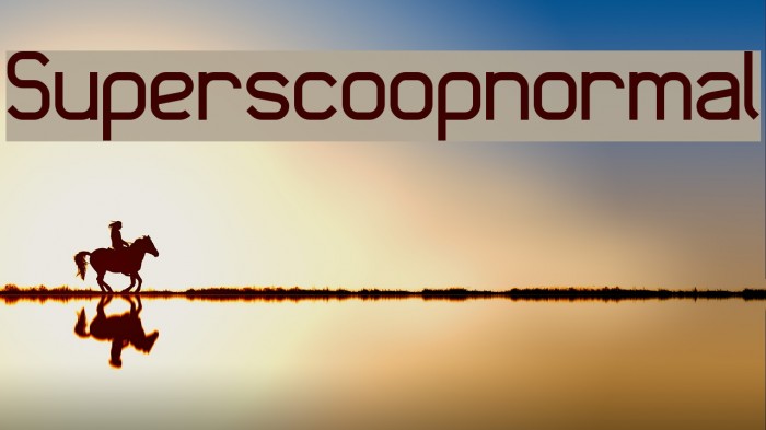 Superscoopnormal Font examples
