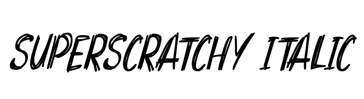 Superscratchy Italic Font