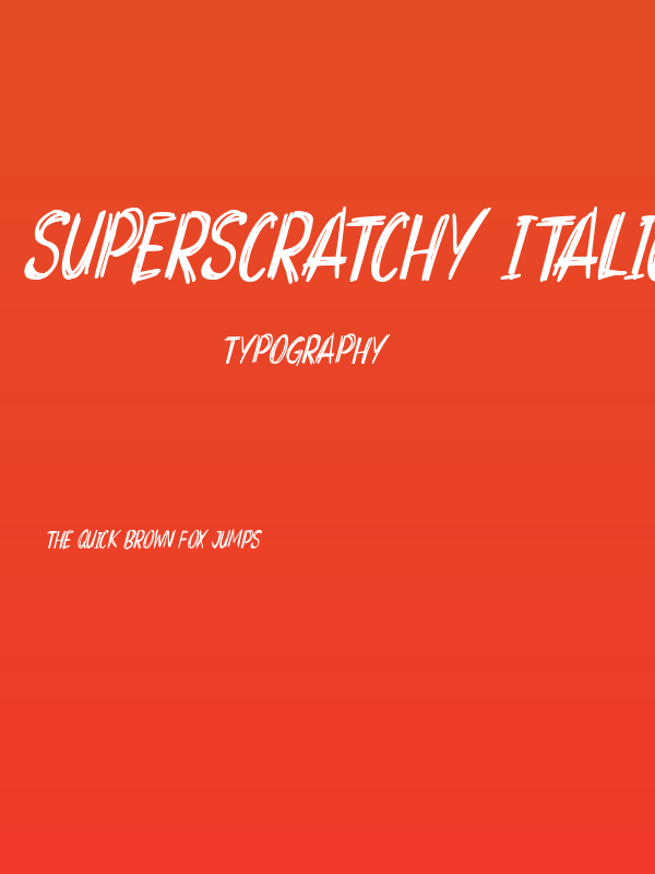 Superscratchy Italic Poster