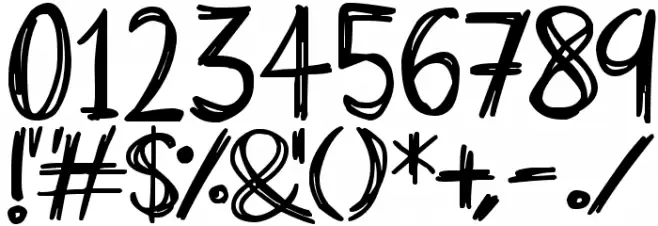 Superscratchy Font OTHER CHARS