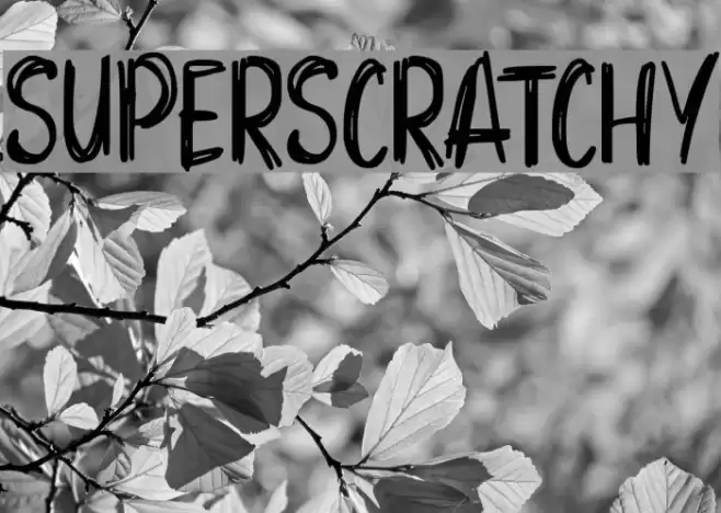 Superscratchy Font examples