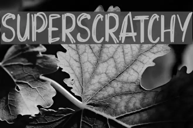 Superscratchy Font examples