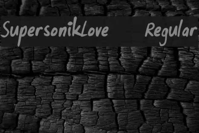 SupersonikLove-Regular Font examples