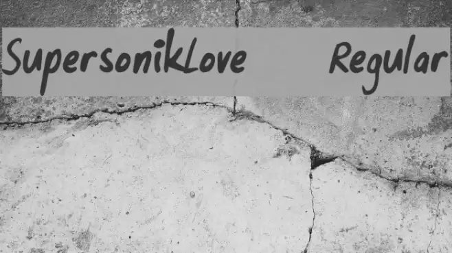SupersonikLove-Regular Font examples