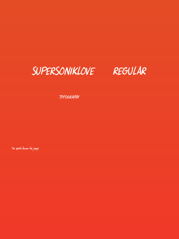 SupersonikLove-Regular Poster