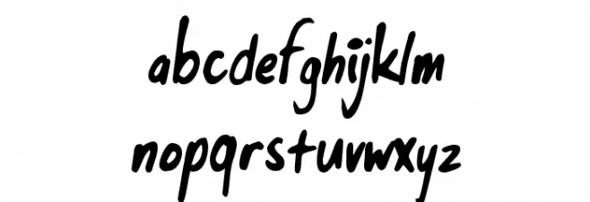 SupersonikLove-Regular फ़ॉन्ट लोअरकेस