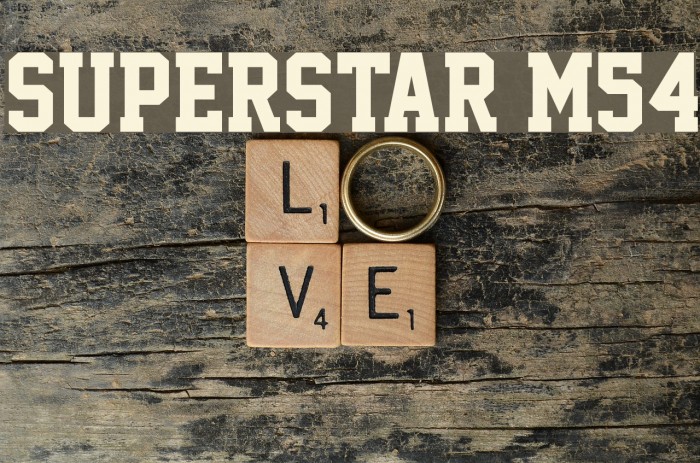 Superstar M54 Font examples