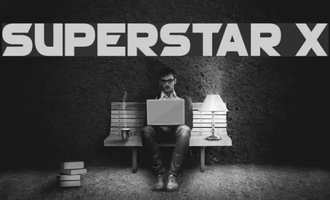 Superstar X Font examples