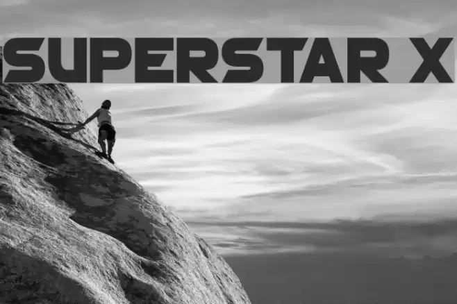 Superstar X Font examples