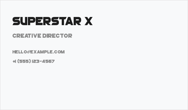 Superstar X Business Card