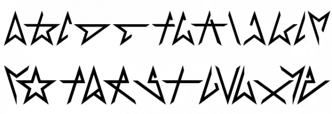 Superstar خط أحرف صغيرة