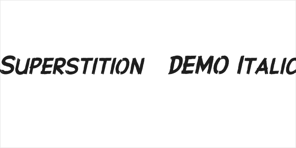 Superstition - DEMO Italic Logo