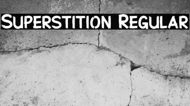 Superstition Regular Font examples