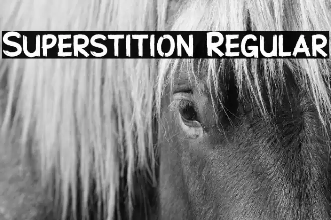 Superstition Regular Font examples