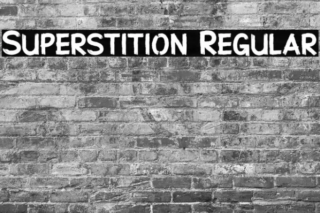 Superstition Regular Font examples
