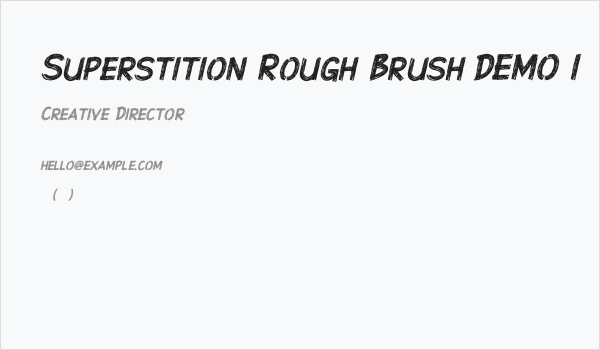 Superstition Rough Brush-DEMO I Business Card