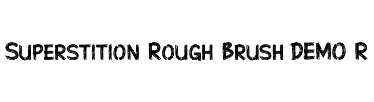 Superstition Rough Brush-DEMO R  フリーフォントのダウンロード