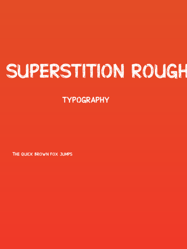 Superstition Rough Brush-DEMO R Poster