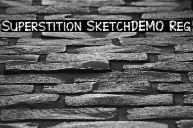 Superstition Sketch-DEMO Reg Font examples