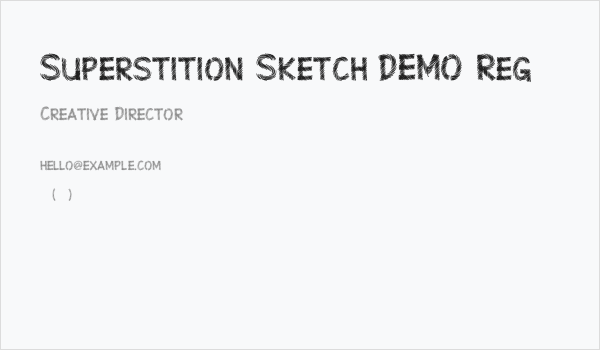 Superstition Sketch-DEMO Reg Business Card