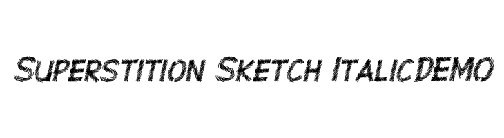 Superstition Sketch Italic-DEMO  Скачать бесплатные шрифты