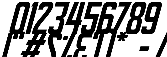 Supertalls Italic Font OTHER CHARS