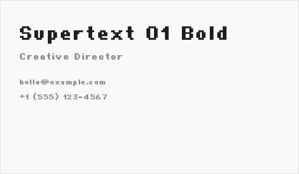 Supertext 01 Bold Business Card