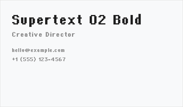 Supertext 02 Bold Business Card