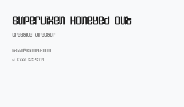Supervixen Honeyed Out Business Card